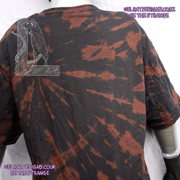 ElRat Throwing Muses 'Bywater' Flushed Edition - One-of-a-Kind Black Reverse Tie-Dye Medium #2 from elratdesigns.co.uk - be the strange