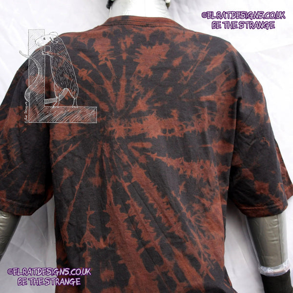 ElRat Throwing Muses 'Bywater' Flushed Edition - One-of-a-Kind Black Reverse Tie-Dye Medium #3 from elratdesigns.co.uk - be the strange