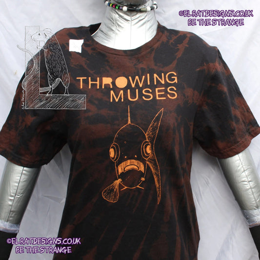ElRat Throwing Muses 'Bywater' Flushed Edition - One-of-a-Kind Black Reverse Tie-Dye Small #2 from elratdesigns.co.uk - be the strange