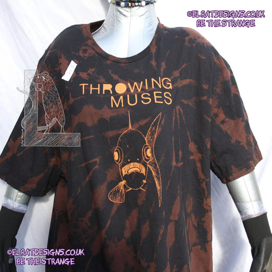 ElRat Throwing Muses 'Bywater' Flushed Edition - One-of-a-Kind Black Reverse Tie-Dye XL #2 from elratdesigns.co.uk - be the strange
