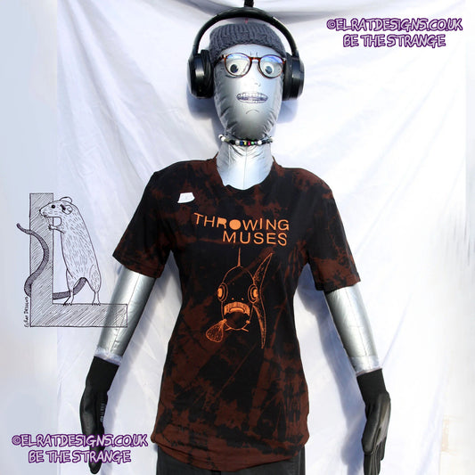 ElRat Throwing Muses 'Bywater' Flushed Edition - One-of-a-Kind Black Reverse Tie-Dye XS #1 from elratdesigns.co.uk - be the strange