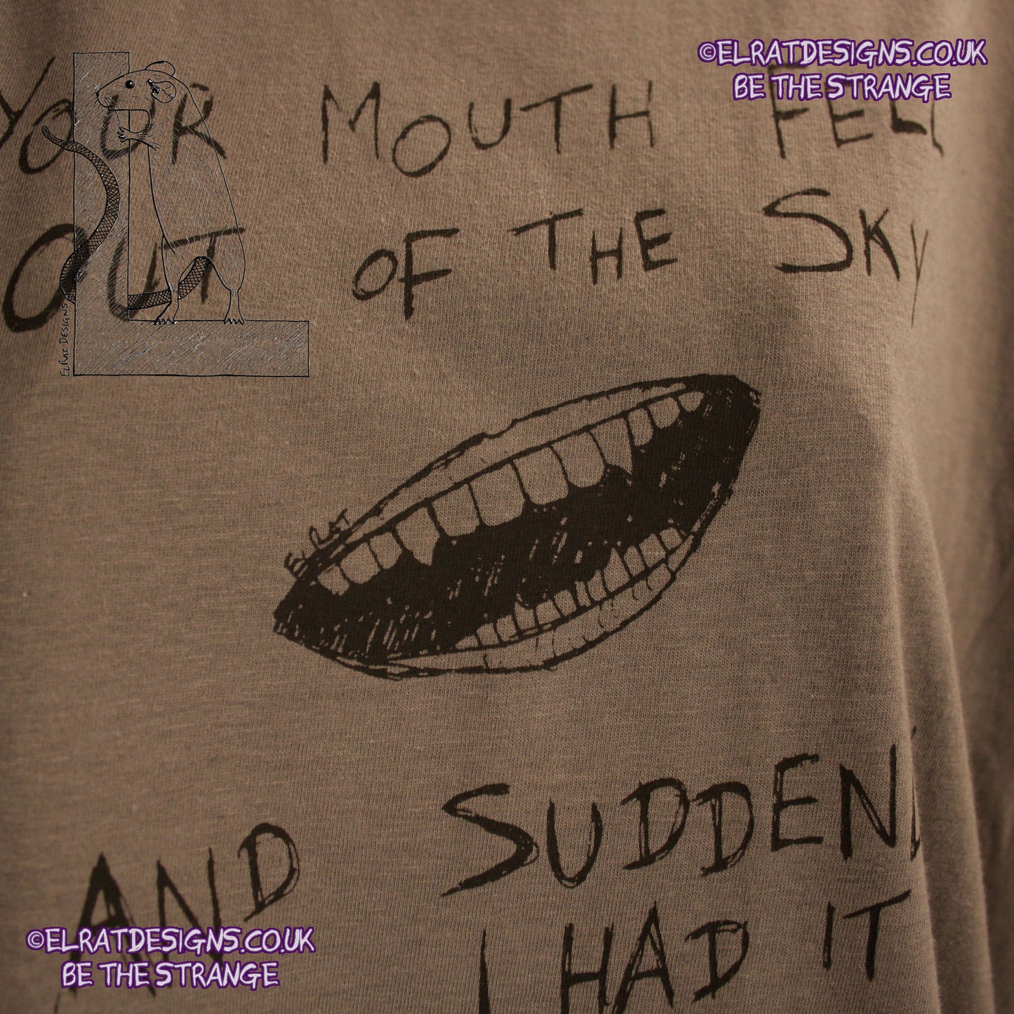 Static Part 1 Mouth, The first in a T-shirt Trilogy celebrating the whole of the song Static by ElRat Designs - hero - elratdesigns.co.uk