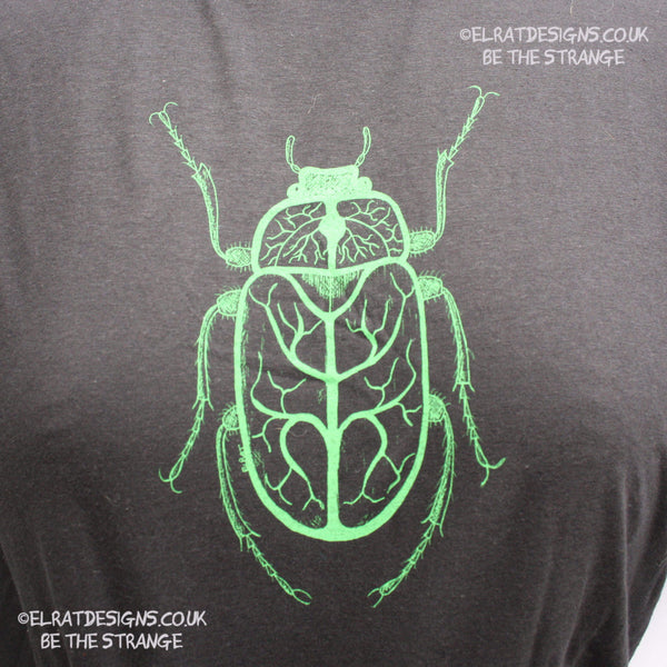ElRat - Vine Beetle, hand drawn bug art T-shirt, by ElRat designs - hero - elratdesigns.co.uk