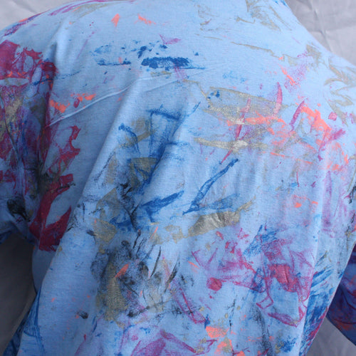 "Messy Artist" shirt, One of a kind, hand printed art shirts from ElRat Designs