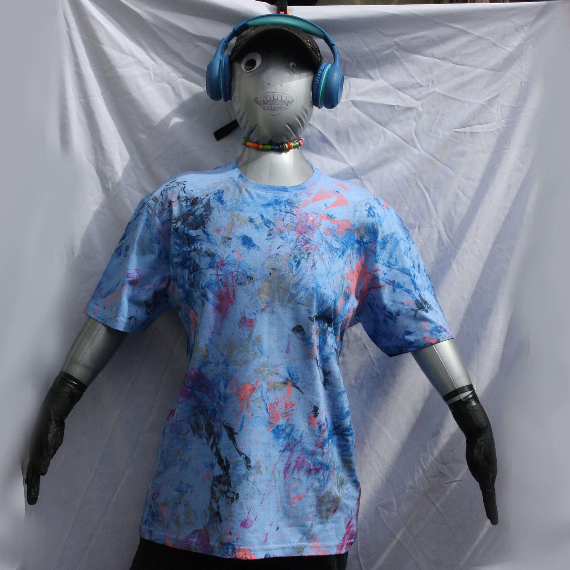 "Messy Artist" shirt, One of a kind, hand printed art shirts from ElRat Designs