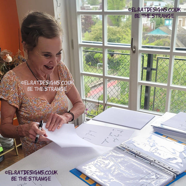 Kristin Hersh handwriting lyrics especially for ElRat Designs to bring you this exclusive merch. Written while she was in London in April 2024 - elratdesigns.co.uk