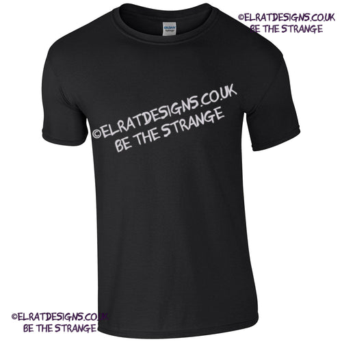 GD001 - Blank Gildan Softstyle black T-shirt, 100% cotton fabric,  - ElRat Designs - elratdesigns.co.uk (gd001_black_ft2)