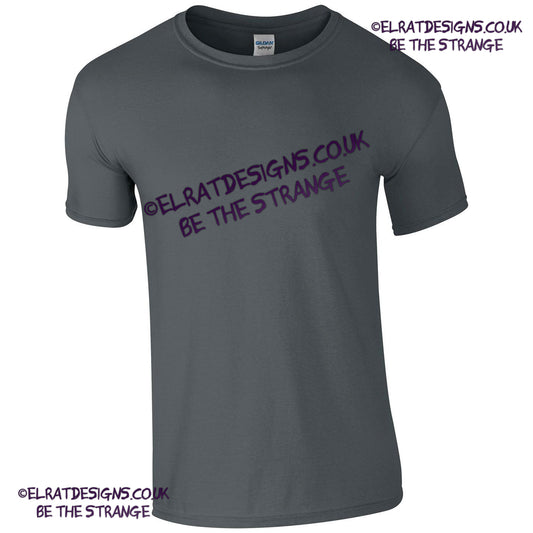 GD001 - Blank Gildan Softstyle charcoal T-shirt, 100% cotton fabric, ElRat Designs - elratdesigns.co.uk (gd001_charcoal_ft2)