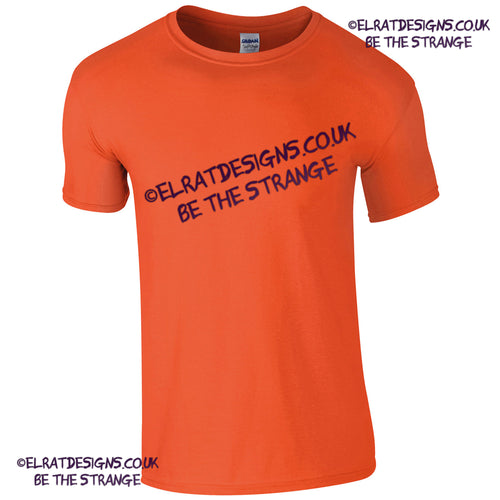 GD001 - Blank Gildan Softstyle orange T-shirt, 100% cotton fabric - ElRat Designs - elratdesigns.co.uk  (gd001_orange_ft2)