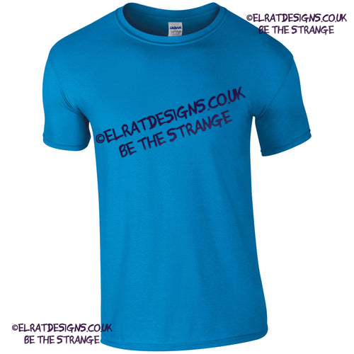 GD001 - Blank Gildan Softstyle sapphire T-shirt, 100% cotton fabric,  - ElRat Designs - elratdesigns.co.uk (gd001_sapphire_ft)
