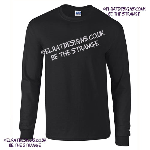 GD014 Blank Gildan Ultra Cotton black long sleeve T-shirt, made from 100% cotton, offering a durable and comfortable fit for custom prints. elratdesigns.co.uk (gd014_black_ft)