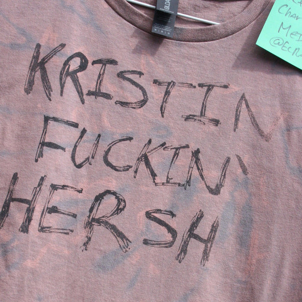 KFH "Kristin F**kin' Hersh" - T - Shirt - Medium ONE OFF Charcoal Reverse Tie - Dye (#1) ***MISPRINT*** - ElRatDesigns