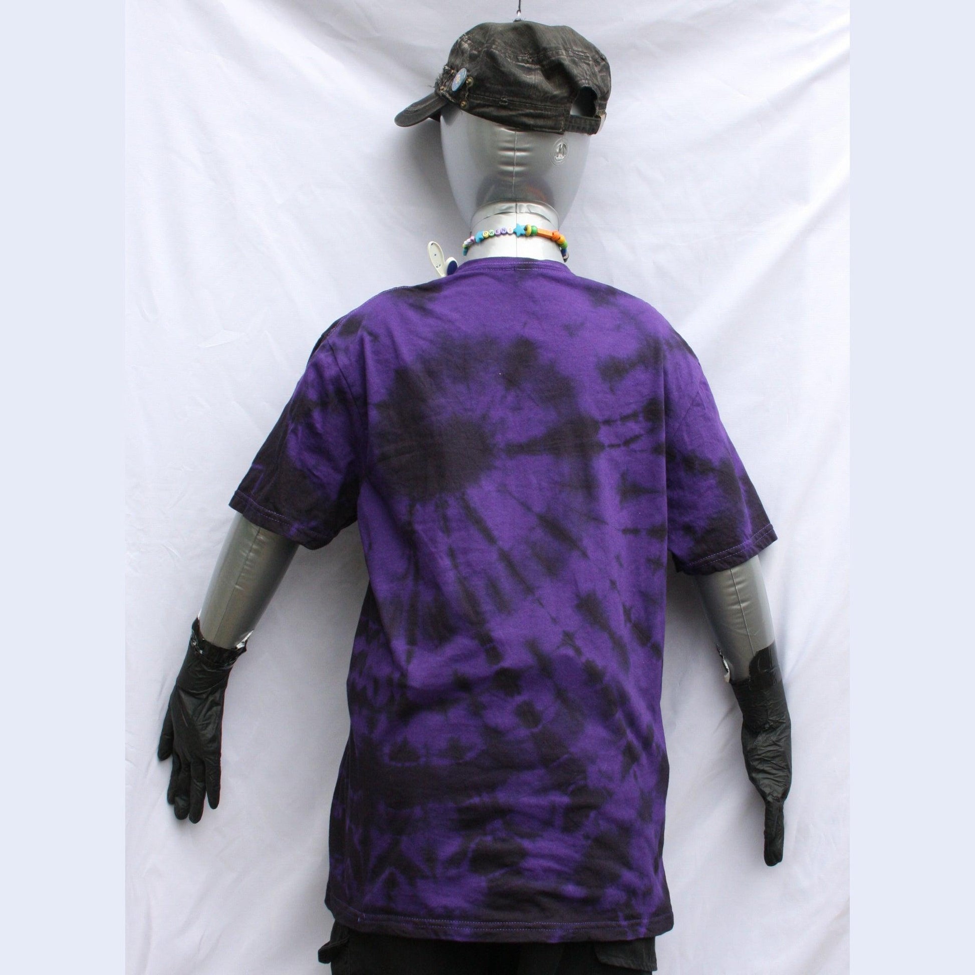 Kristin Hersh "KFH" Graffiti Style Tee - Purple/Black Tie-Dye Medium #1 Misprint | ElRat Designs