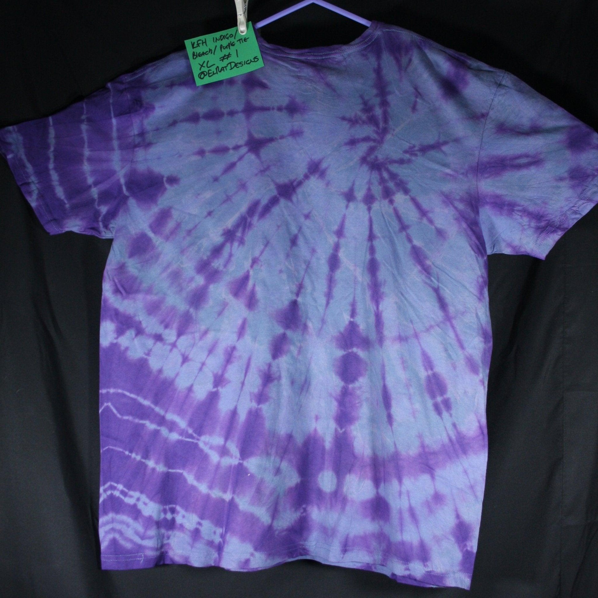 KFH "Kristin F****n' Hersh" - Graffiti tee - ONE OFF Indigo/Purple Tie-Dye XLarge (#1) ***MISPRINT*** - ElRatDesigns