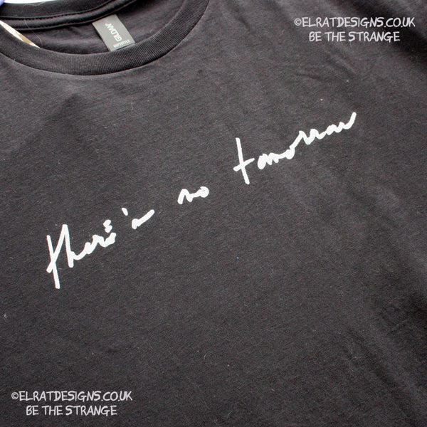 Kristin Hersh - Bubble Net, There's no Tomorrow, handwritten by Kristin Hersh, Lyric Shirt. 3 choices of back print, V1 - handwritten Kristin Hersh, V2 - Handwritten Kristin Fuckin' Hersh, V3 KH logo - by ElRat designs - hero - elratdesigns.co.uk