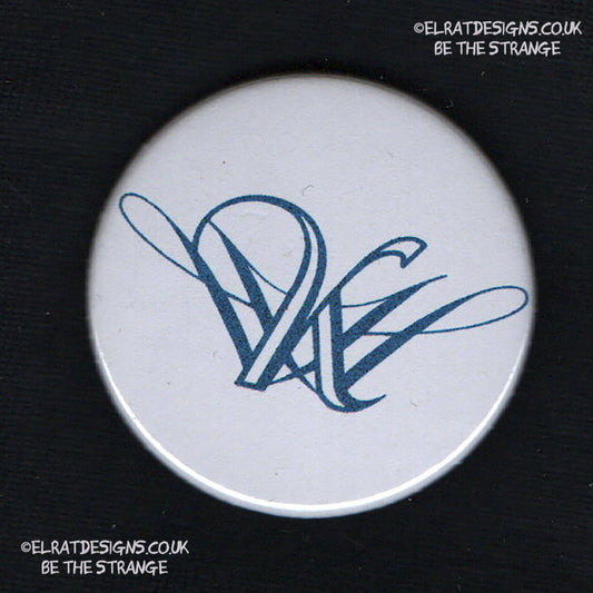 Kristin Hersh Classic Logo, laser printed 38mm metal backed badge, button, pin, handmade by the ElRat Designs Badge Angel, Every Hersh badge sold, directly funds Kristin Hersh studio time. only available from elratdesigns.co.uk 
