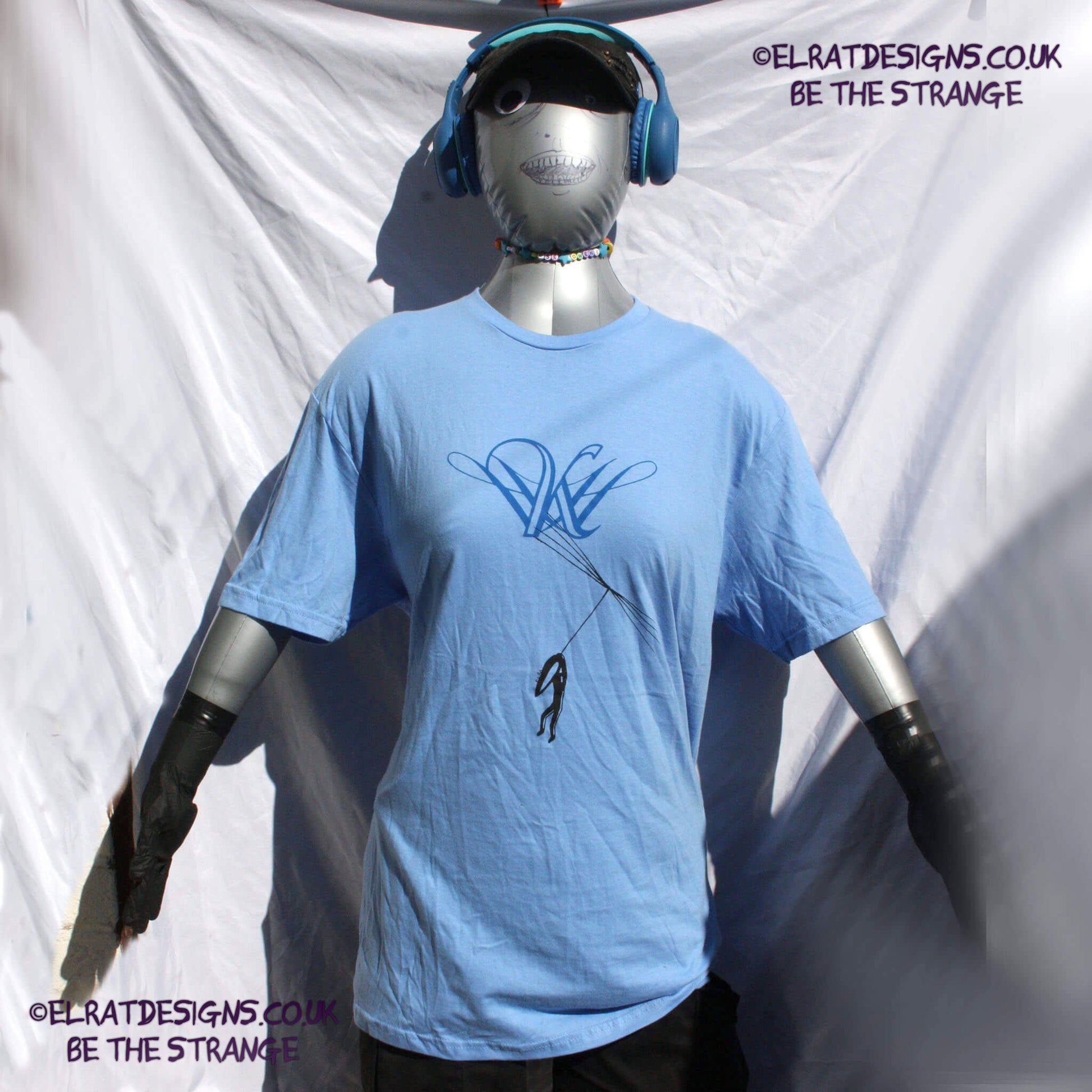 Kristin Hersh, Dandelion Hope, ElRat hand drawn Dandelion seed with human, KH Logo. 2 colour, each one slightly unique. hand pulled screen print with eco friendly water based ink. ElRat Designs - hero - only from elratdesigns.co.uk