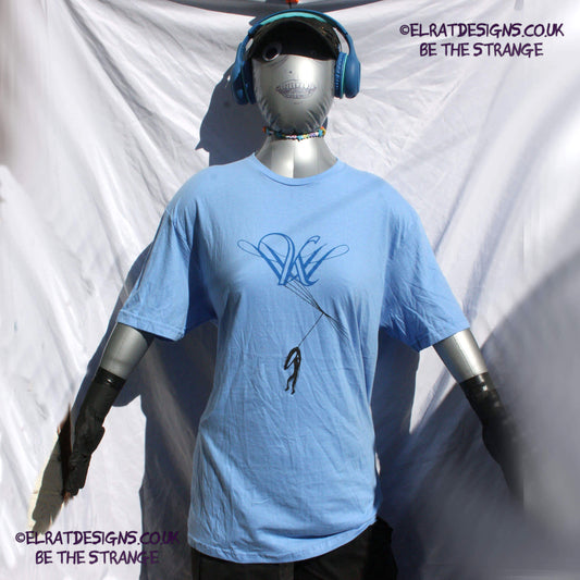 Kristin Hersh, Dandelion Hope, ElRat hand drawn Dandelion seed with human, KH Logo. 2 colour, each one slightly unique. hand pulled screen print with eco friendly water based ink. ElRat Designs - hero - only from elratdesigns.co.uk