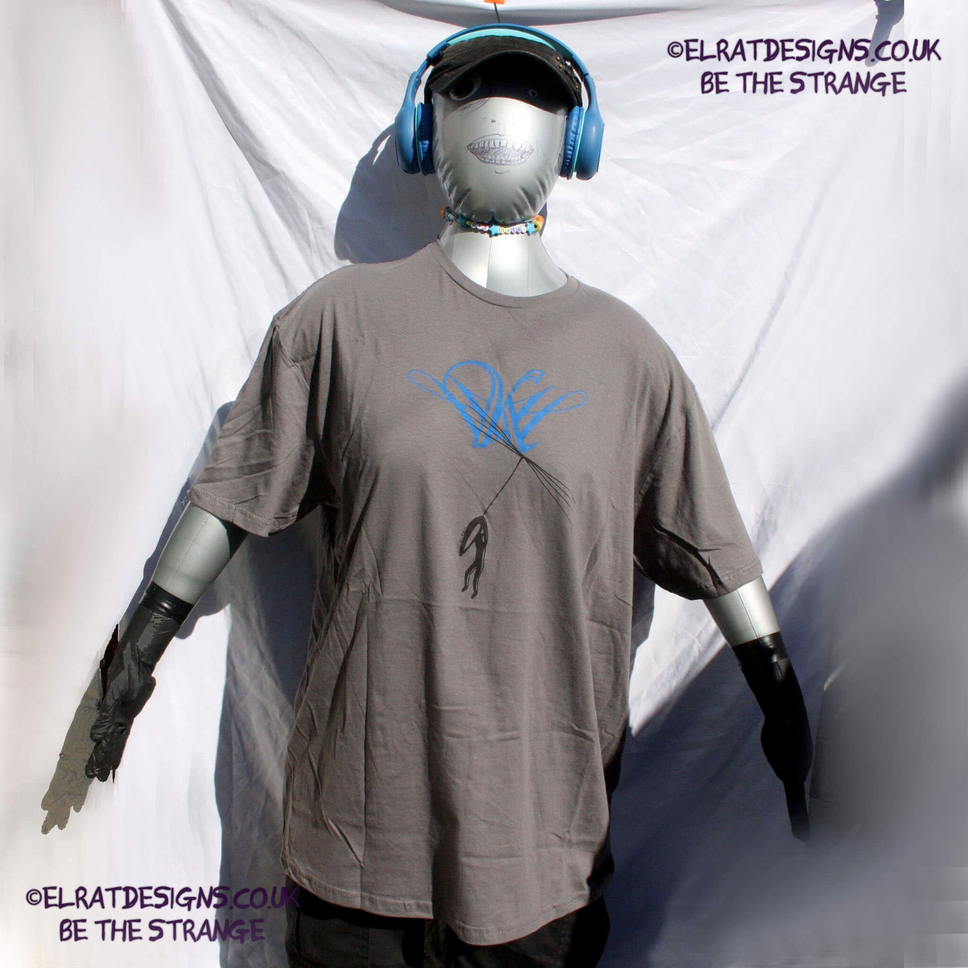 Kristin Hersh, Dandelion Hope, ElRat hand drawn Dandelion seed with human, KH Logo. 2 colour, each one slightly unique. hand pulled screen print with eco friendly water based ink. ElRat Designs - hero - only from elratdesigns.co.uk