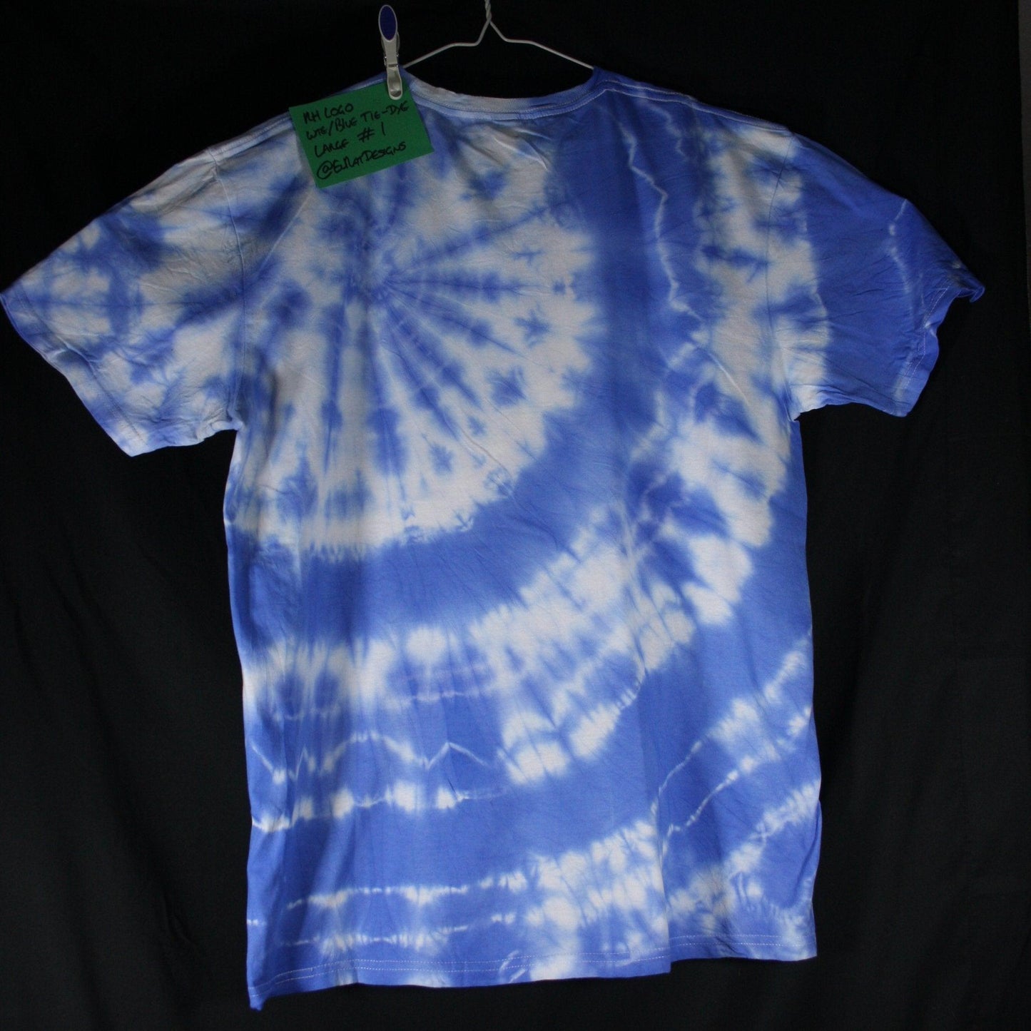 Kristin Hersh logo - ONE OFF White/Blue Tie-Dye Large (#1) ***MISPRINT*** - ElRatDesigns - T Shirt