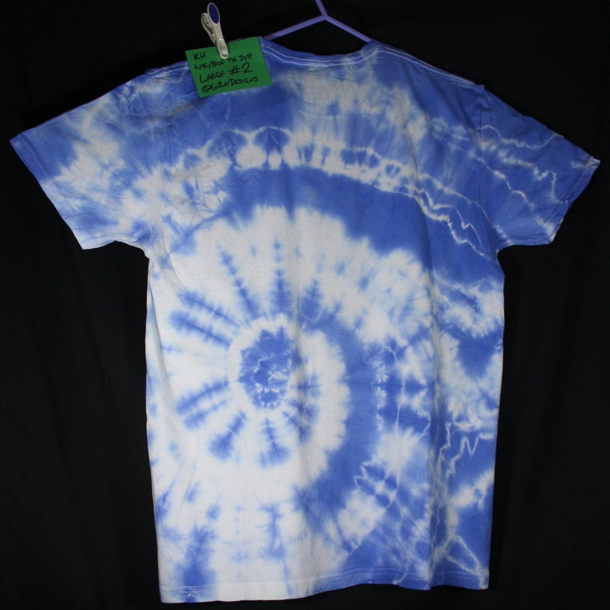 Kristin Hersh logo - ONE OFF White/Blue Tie-Dye Large (#2) ***MISPRINT*** - ElRatDesigns - T Shirt