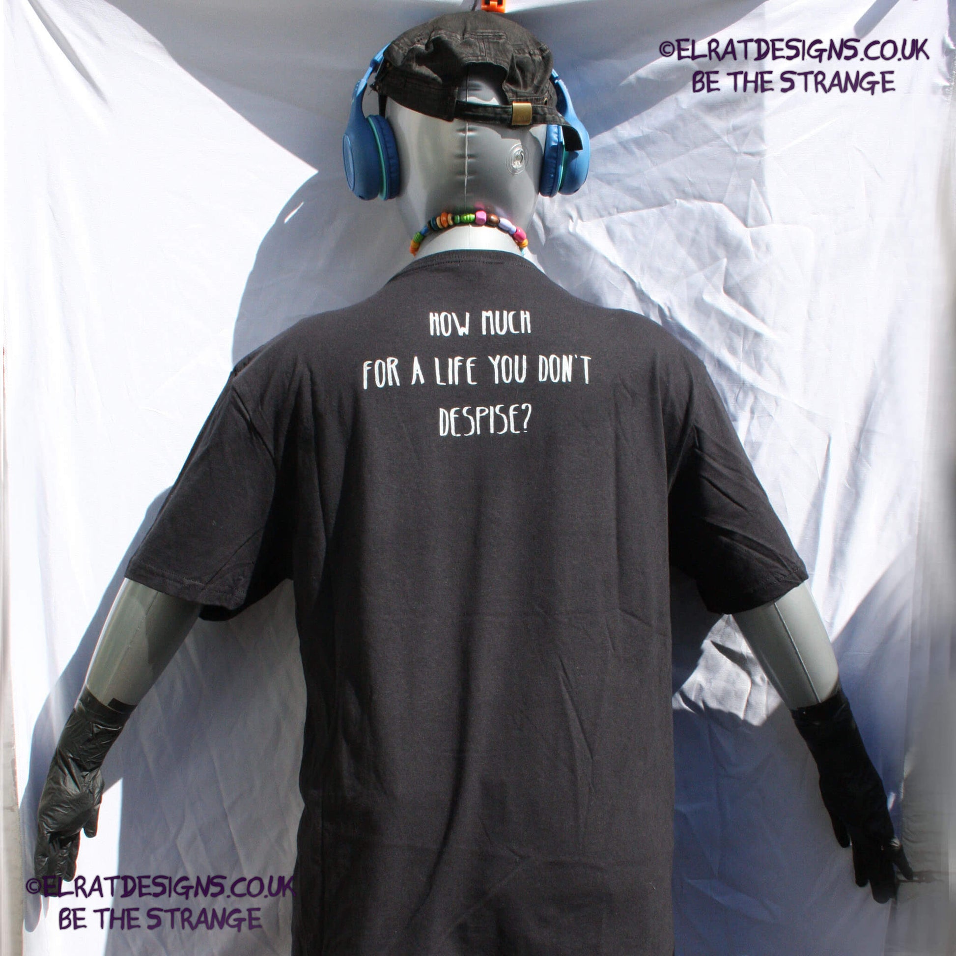 Kristin Hersh, Silver Sun, ElRat hand drawn Spiral sun printed in Silver, Back Print "How much for a life you don't despise?". hand pulled screen print with eco friendly water based ink. only from elratdesigns.co.uk