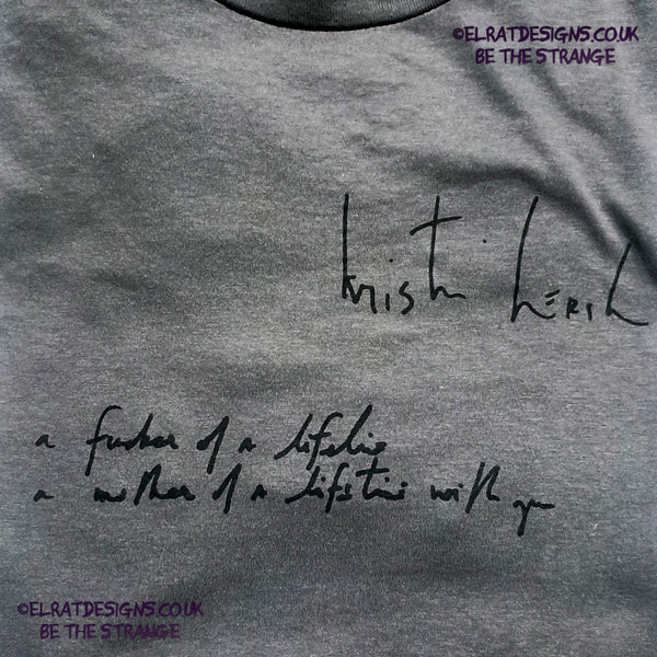 Kristin Hersh, Spring "A fucker of a lifeline a mother of a lifetime with you, handwritten by Kristin Hersh,  written exclusively for ElRat designs - hero - elratdesigns.co.uk