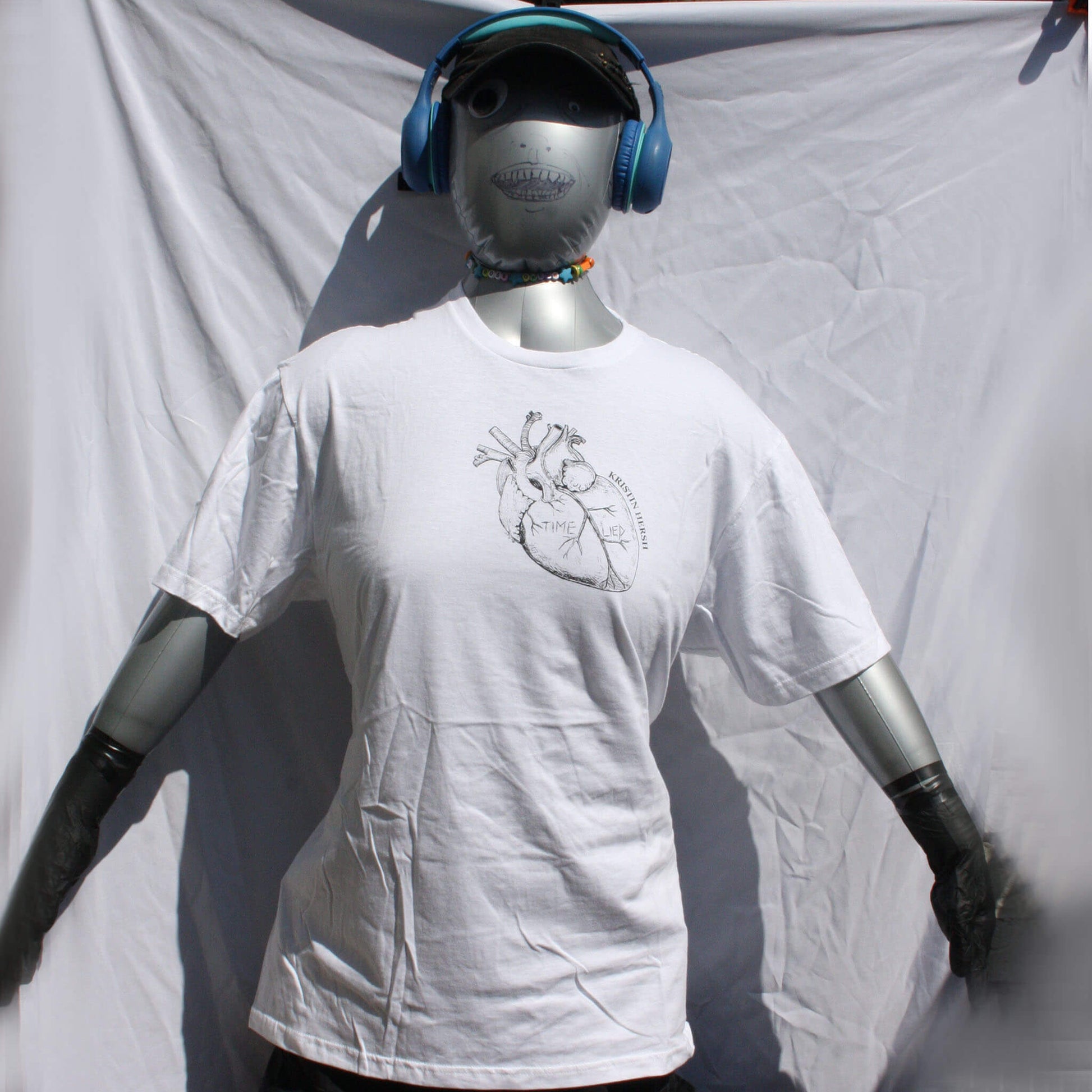 Kristin Hersh, 'Time Lied' anatomical heart tee - ElRat/Hersh - ElRatDesigns - T Shirt