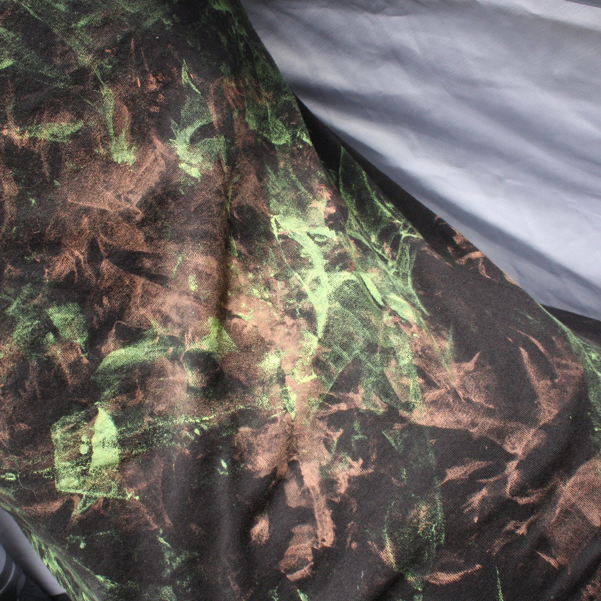 Messy Artist shirt, One of a kind, hand printed art shirt Black/Fluorescent Small MA.BL.S1 | ElRat Designs