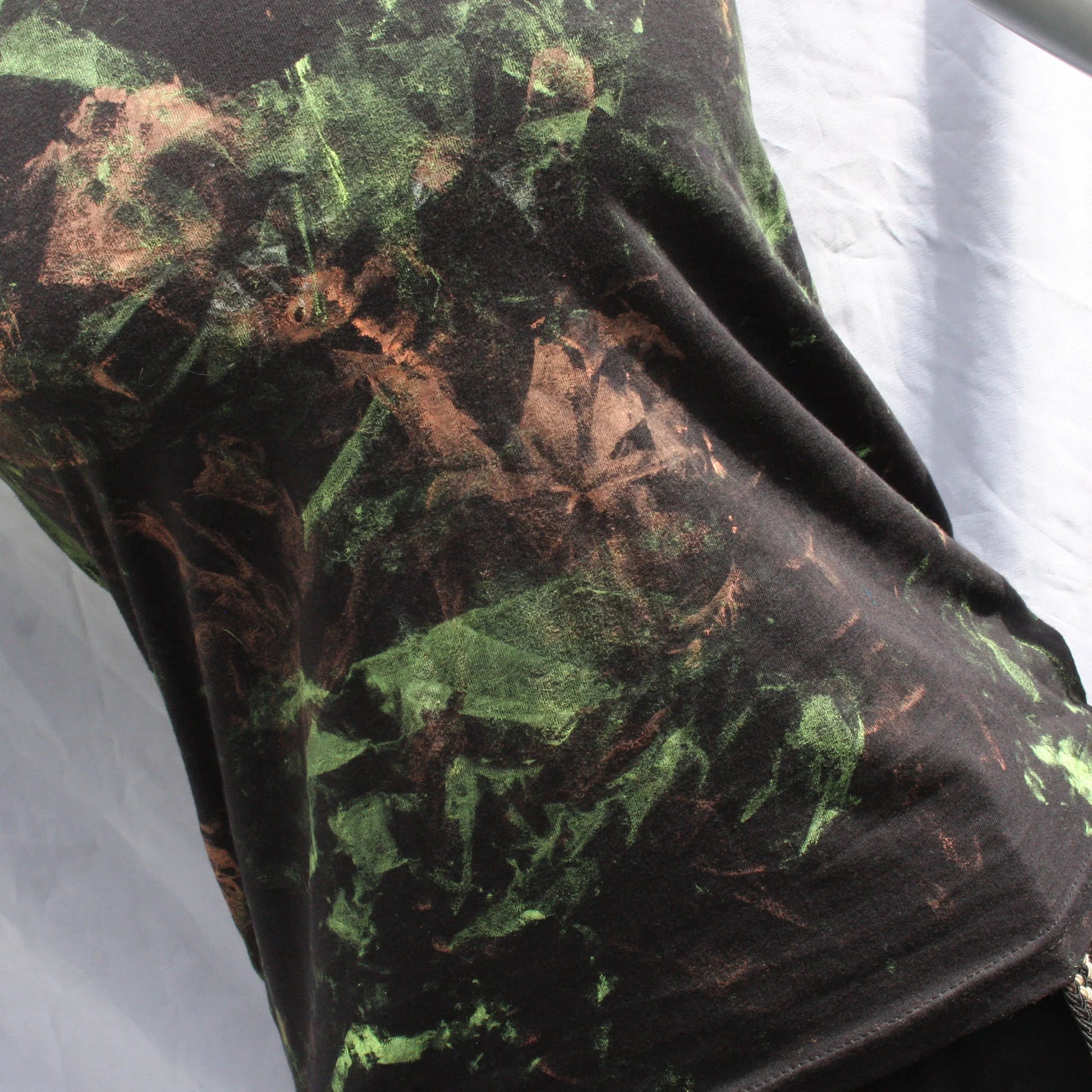 Messy Artist shirt, One of a kind, hand printed art shirt Black/Fluorescent Small MA.BL.S1 | ElRat Designs