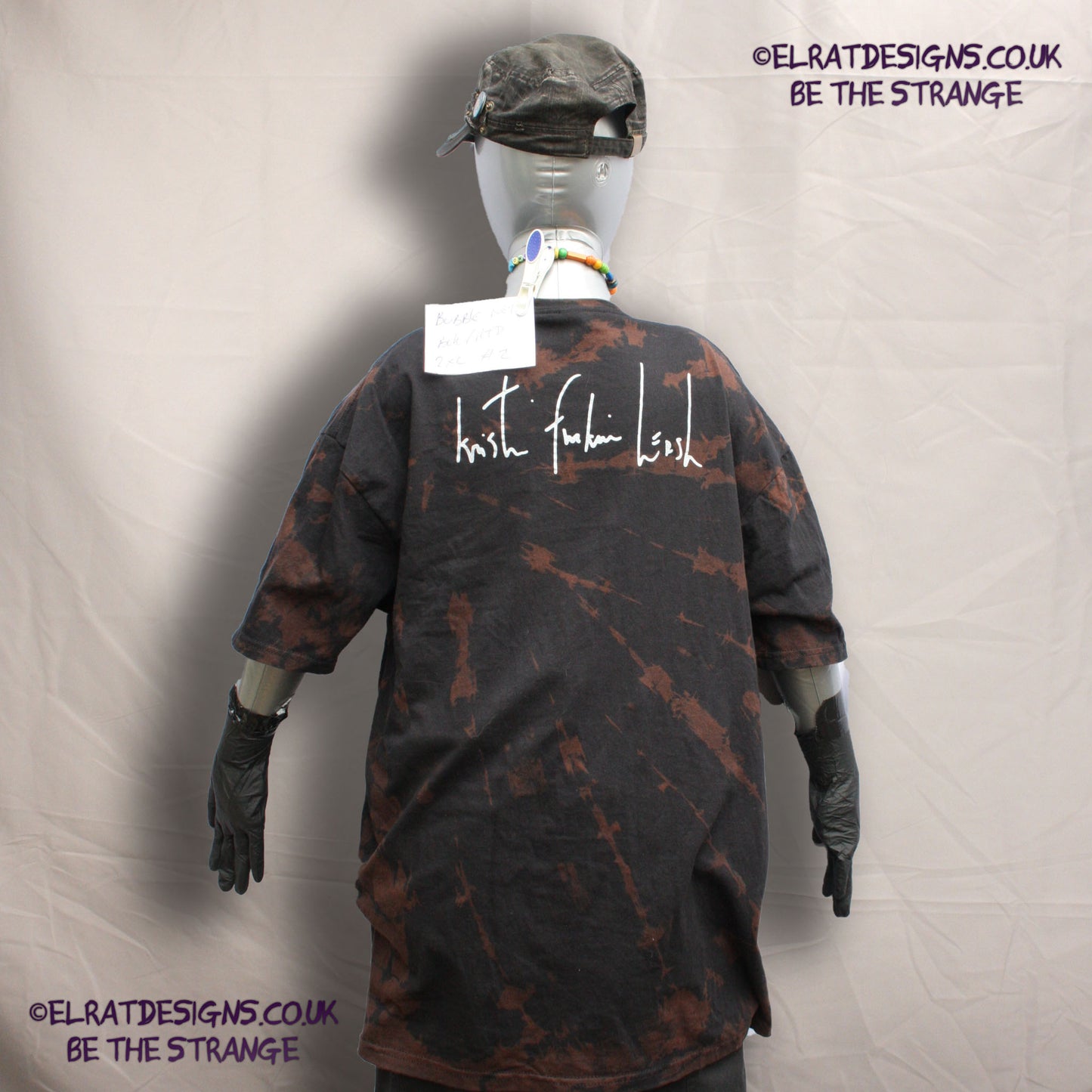 Misprint, Kristin Hersh, Bubble Net, There's No Tomorrow, Black reverse tie dye cotton T-Shirt- 2XL #2 - ElRat Designs - elratdesigns.co.uk