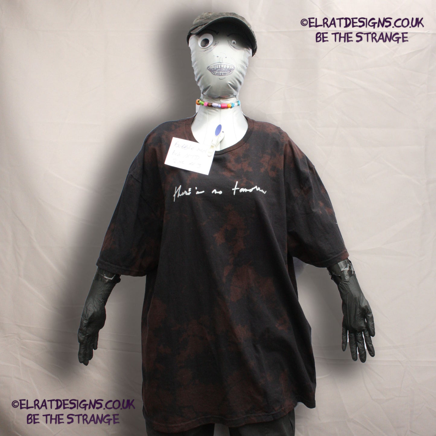 Misprint, Kristin hersh, Bubble Net, There's No Tomorrow, Black reverse tie dye cotton T-Shirt- 2XL #3 - ElRat Designs - elratdesigns.co.uk