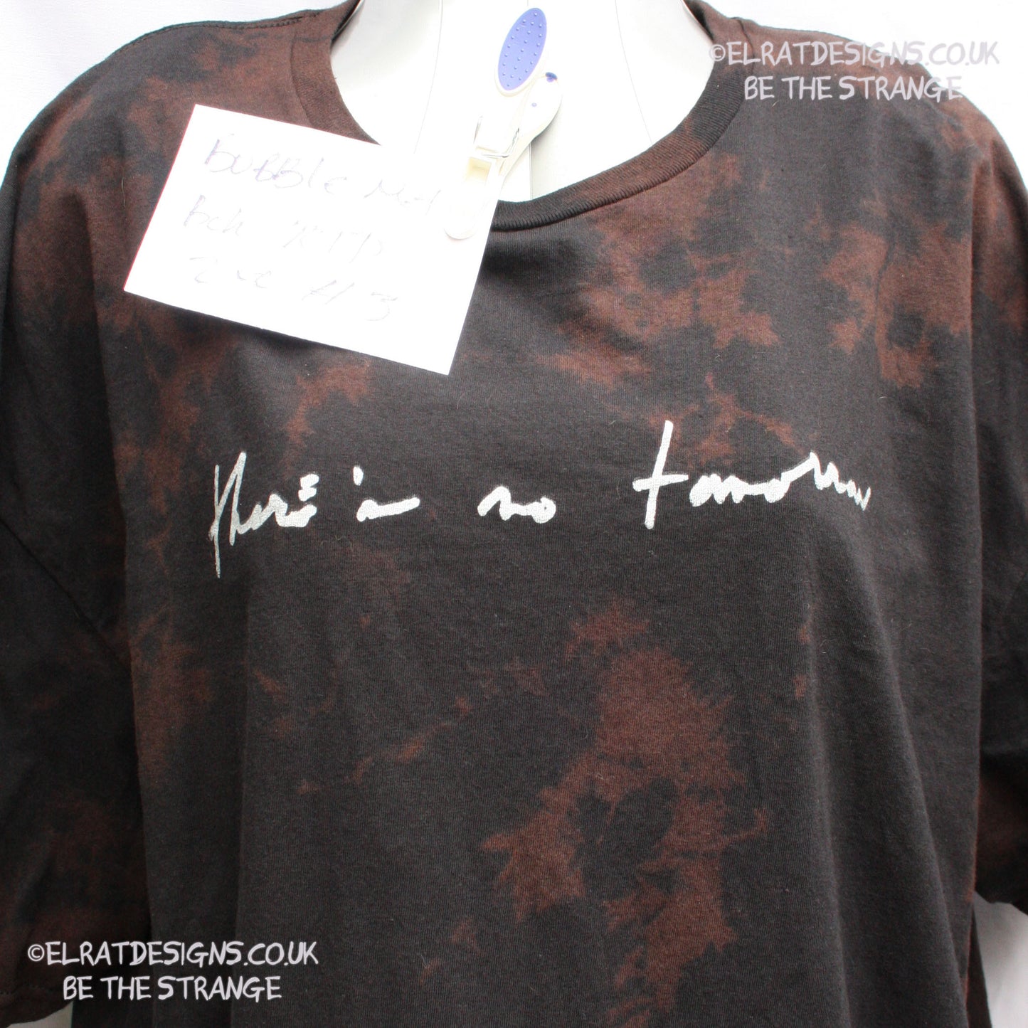 Misprint, Kristin hersh, Bubble Net, There's No Tomorrow, Black reverse tie dye cotton T-Shirt- 2XL #3 - ElRat Designs - elratdesigns.co.uk