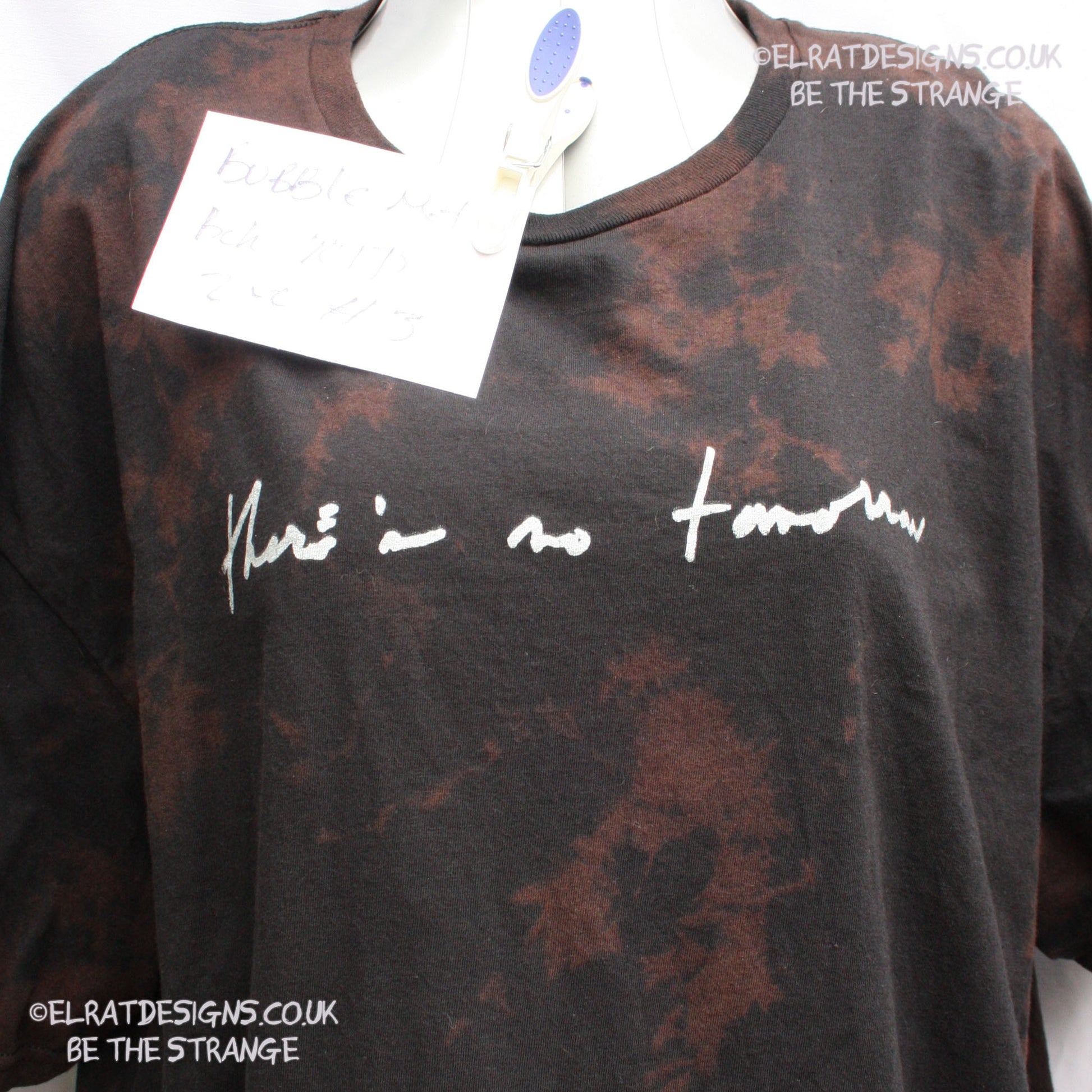 Misprint, Kristin hersh, Bubble Net, There's No Tomorrow, Black reverse tie dye cotton T-Shirt- 2XL #3 - ElRat Designs - elratdesigns.co.uk