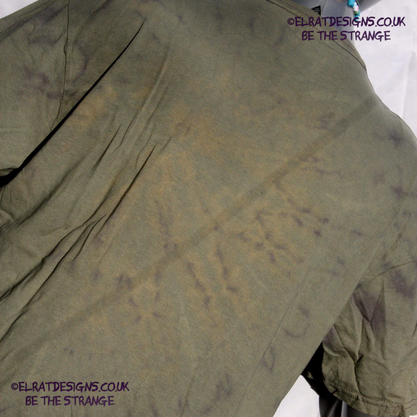 Misprint, Throwing Muses, Ellen West, Mouth Demons Charcoal reverse tie dye cotton T-Shirt- XL #1 - ElRat Designs - elratdesigns.co.uk