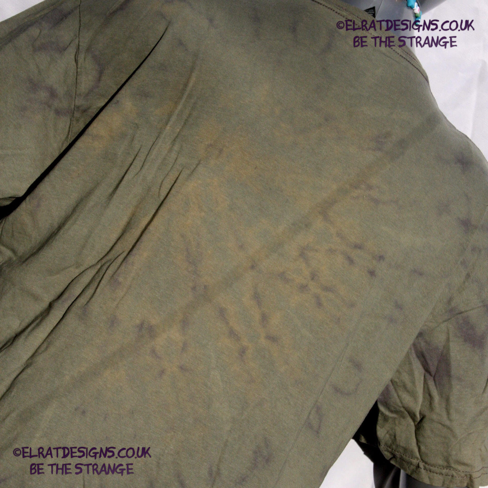 Misprint, Throwing Muses, Ellen West, Mouth Demons Charcoal reverse tie dye cotton T-Shirt- XL #1 - ElRat Designs - elratdesigns.co.uk