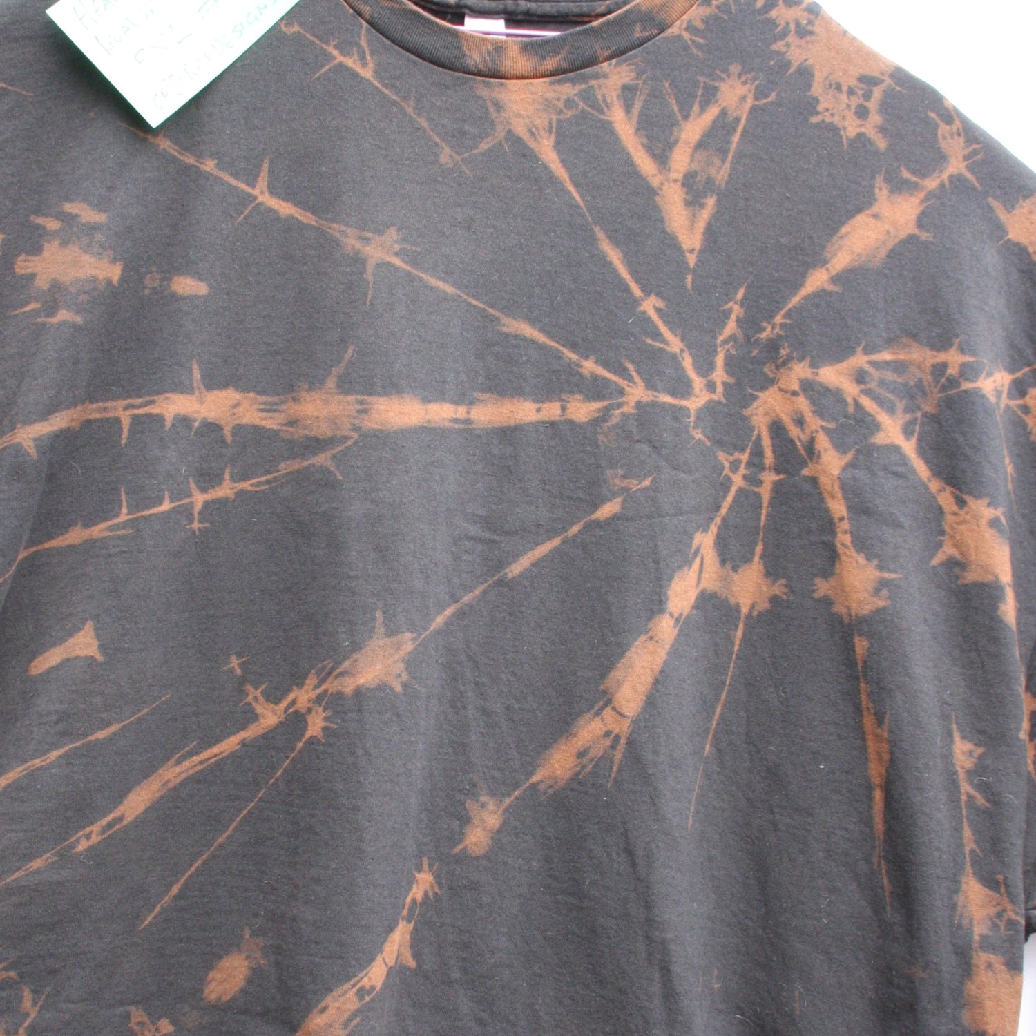 One of a kind Black hand Tied & bleached shirt, with print of your choice 5X LARGE - ElRatDesigns - T Shirt