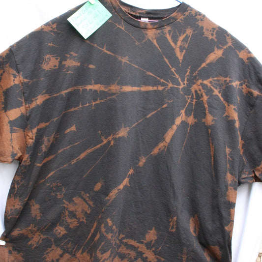 One of a kind Black hand Tied & bleached shirt, with print of your choice 5X LARGE - ElRatDesigns - T Shirt