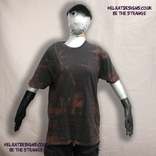 ElRat Designs One of a Kind  black Reverse Tie dye, available plain or with a print - elratdesigns.co.uk