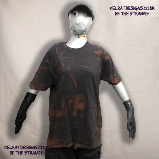 ElRat Designs One of a Kind  black Reverse Tie dye, available plain or with a print - elratdesigns.co.uk