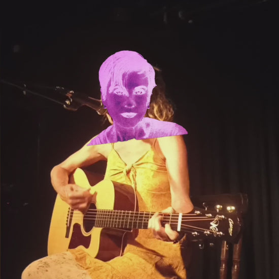 ElRat promo video - Static. Kristin Fuckin' Hersh, KFH, halftone lairy portrait, fluorescent t-shirt, only from ElRat Designs - hero - elratdesigns.co.uk