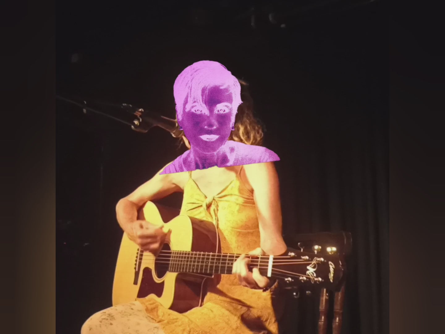 ElRat promo video - Static. Kristin Fuckin' Hersh, KFH, halftone lairy portrait, fluorescent t-shirt, only from ElRat Designs - hero - elratdesigns.co.uk