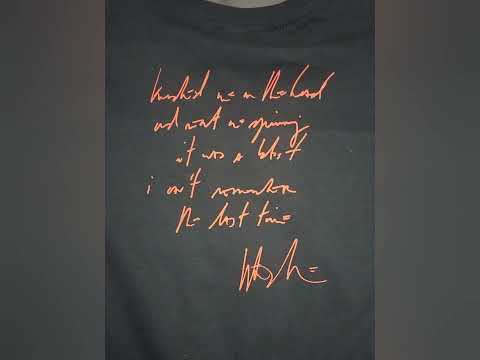 "Throwing Muses font" ONE OFF LYRIC TEE handwritten by Kristin Hersh (May 2025) PRE-ORDER NOW CLOSED!