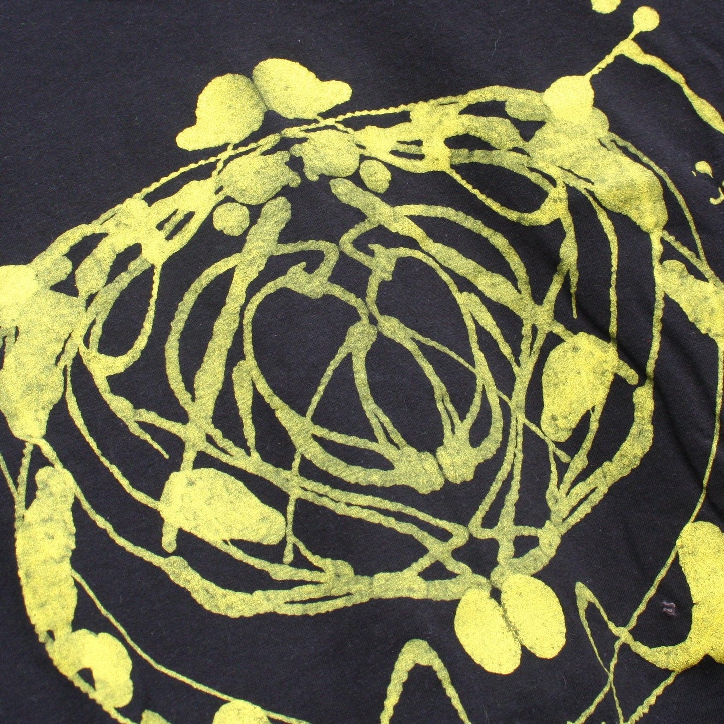 Rorschach, Black cotton T-Shirt with Yellow ink blot - XL #2 (RB Y XL2) - ElRatDesigns - T Shirt