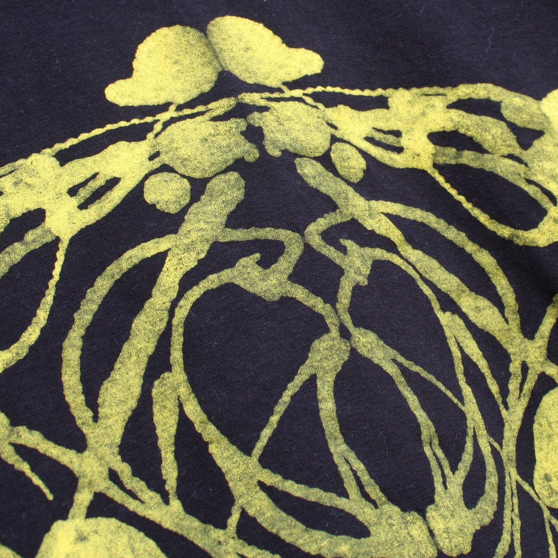 Rorschach, Black cotton T-Shirt with Yellow ink blot - XL #2 (RB Y XL2) - ElRatDesigns - T Shirt