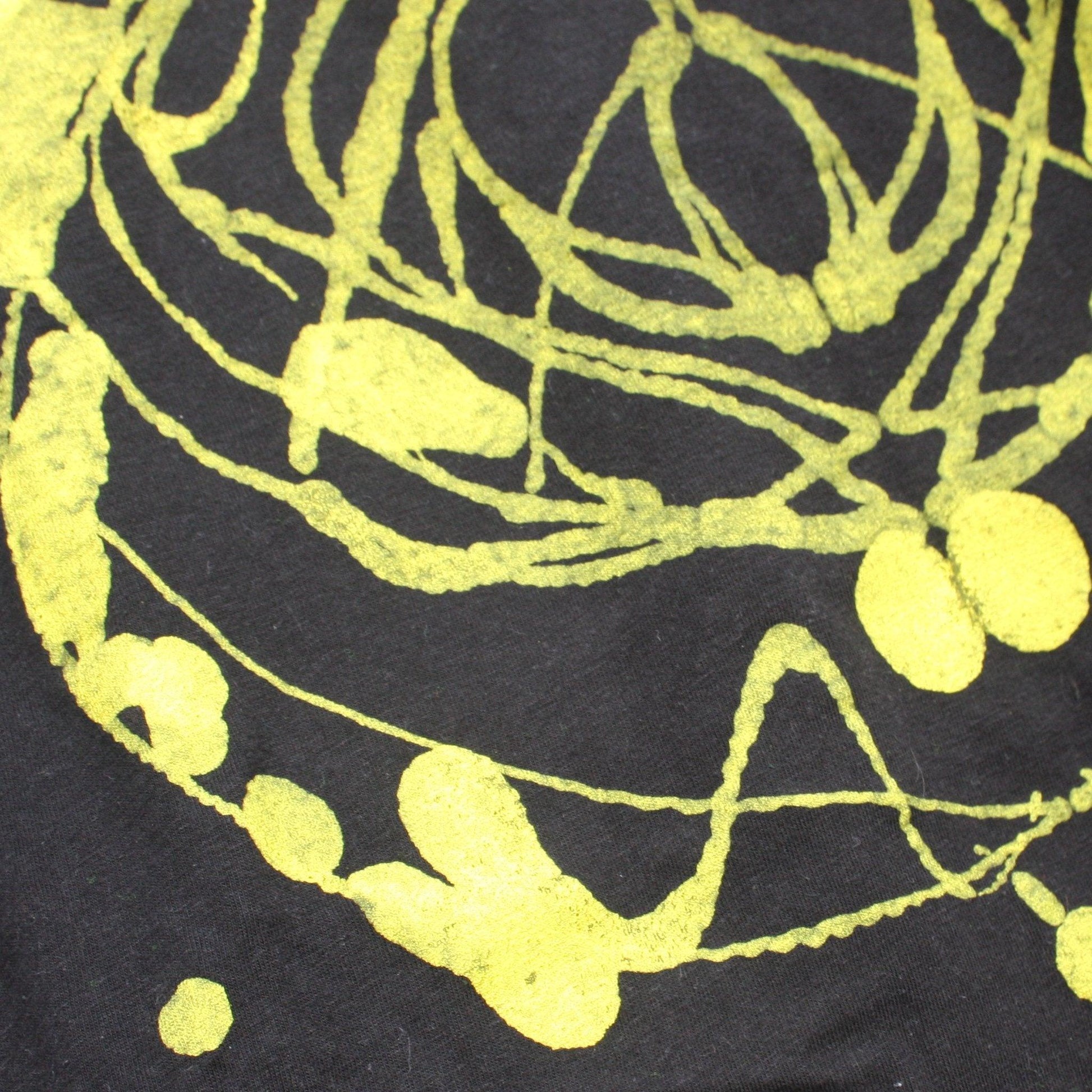 Rorschach, Black cotton T-Shirt with Yellow ink blot - XL #2 (RB Y XL2) - ElRatDesigns - T Shirt