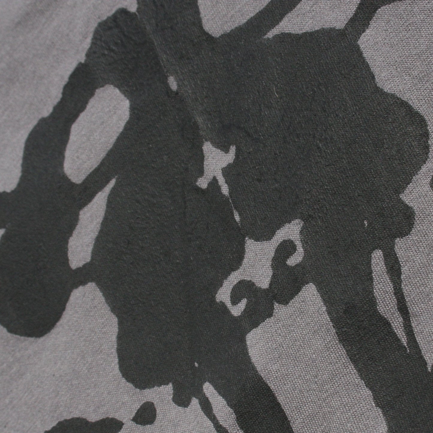 Rorschach, Charcoal cotton T-Shirt with Black ink blot - Large #1 (RCH B L1) - ElRatDesigns - T Shirt