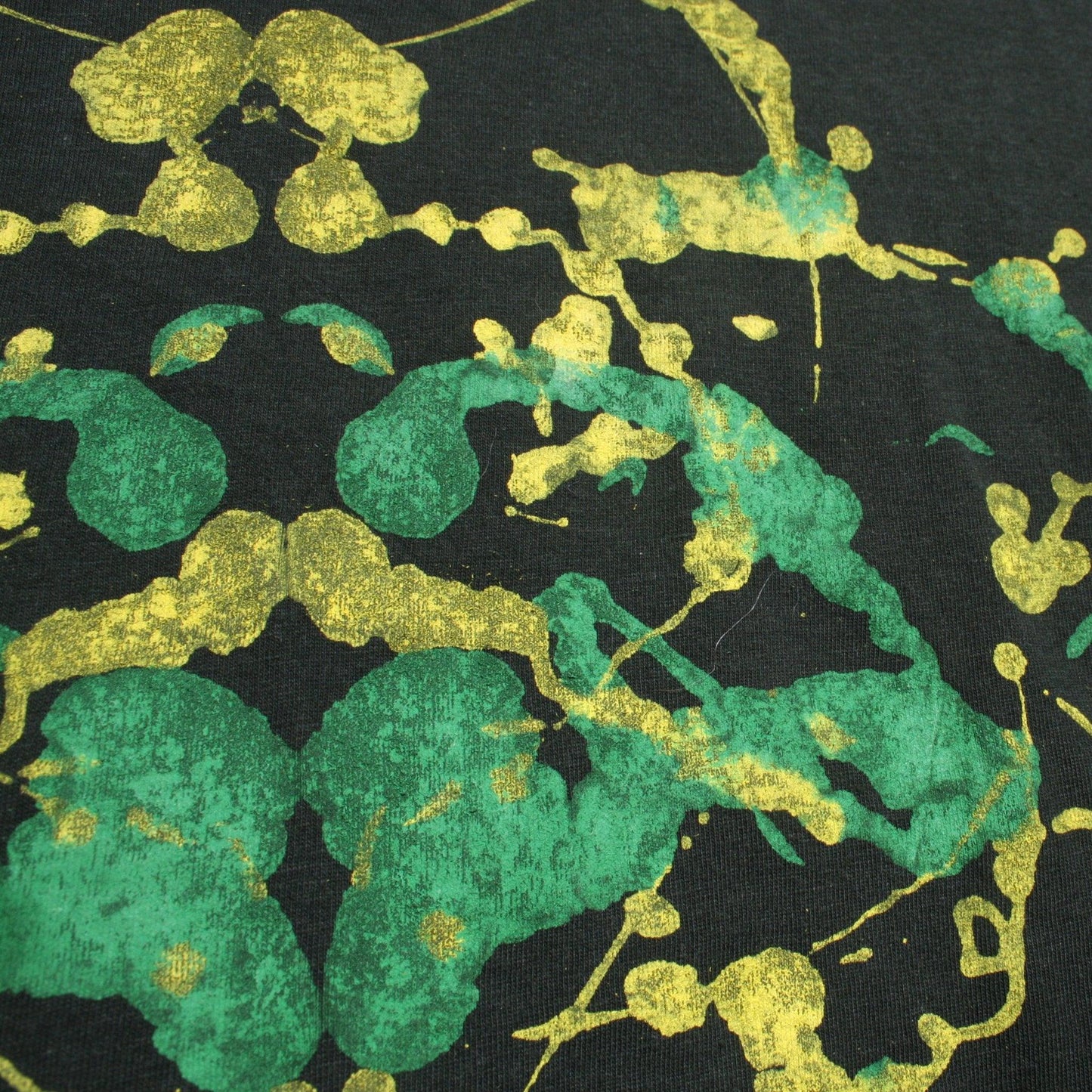 Rorschach, Forest Green cotton T-Shirt with Yellow & Green ink blot - XL #1 (RFG YG XL1) - ElRatDesigns - T Shirt