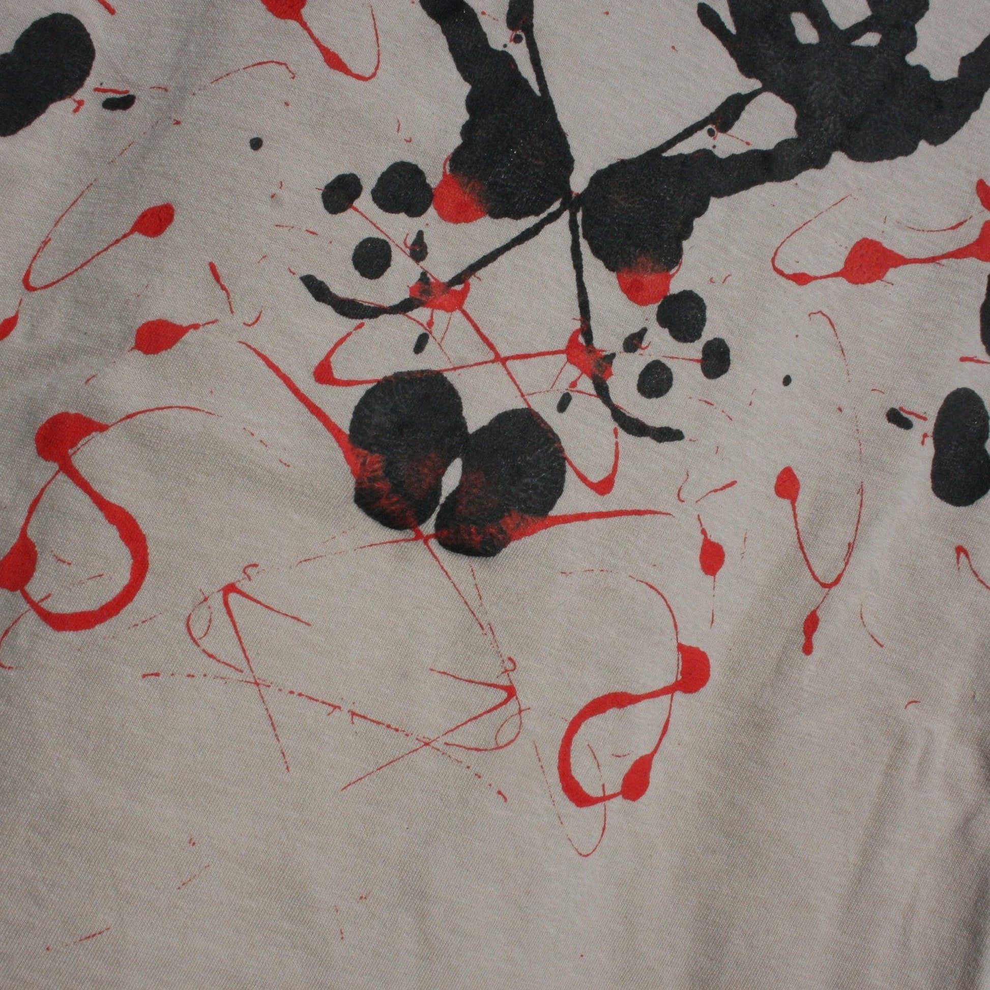 Rorschach, Sand cotton T-Shirt with Black & Red ink blot - XL #1(RS BR XL1) - ElRatDesigns - T Shirt