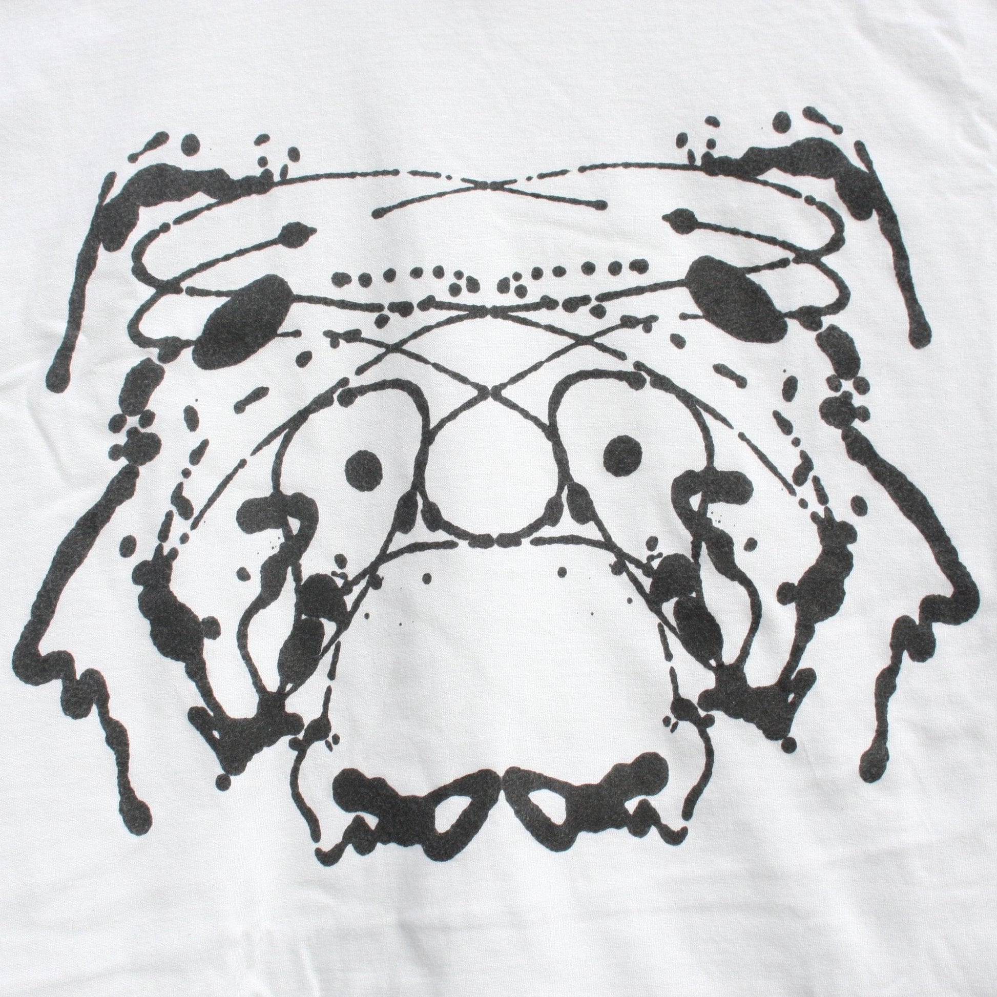 Rorschach, White cotton T-Shirt with Black ink blot - XL #2 (RW B XL2) - ElRatDesigns - T Shirt